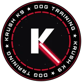 KRUSHK9 Dog Training energy-blade badge logo